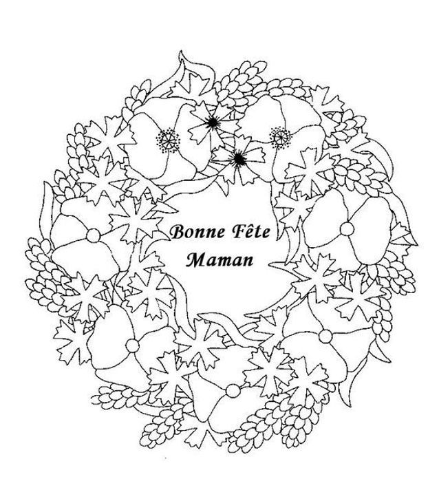 Coloriage fãªte des mãres fleurs