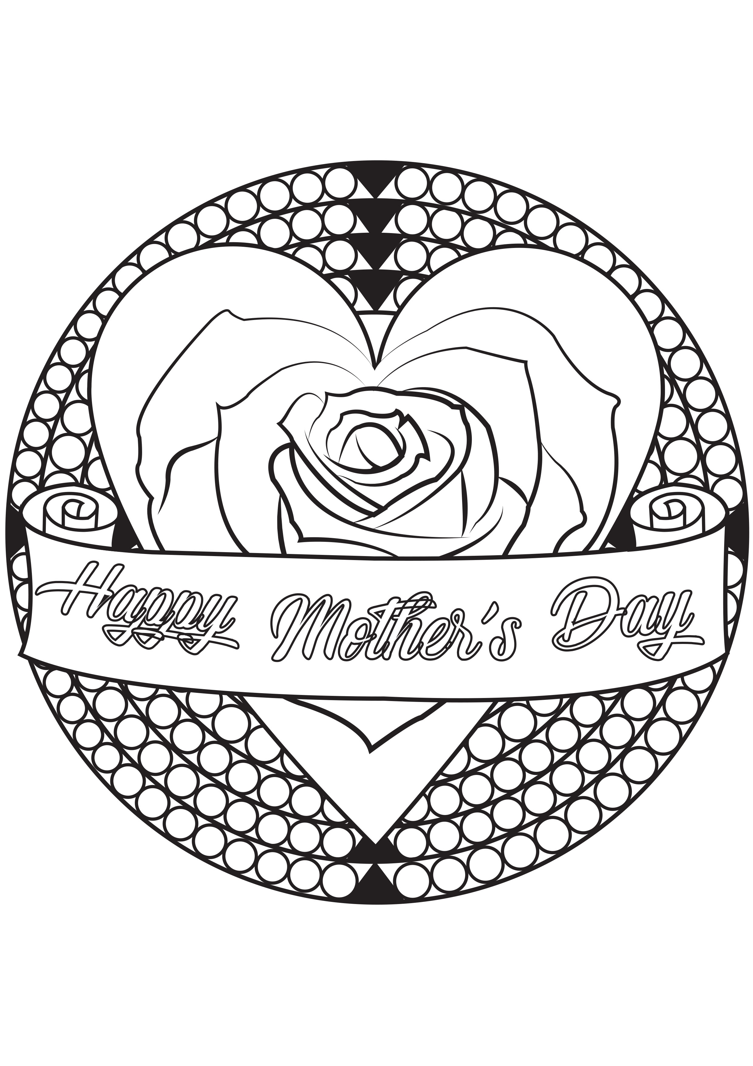Mothers day mandala