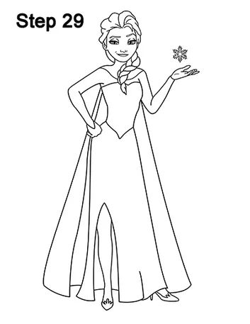 Elsa frozen drawing elsa drawing elsa drawing easy how to draw elsa