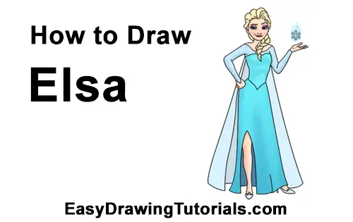 How to draw elsa full body from frozen