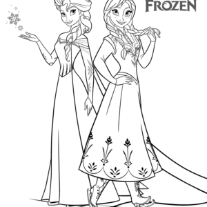 Elsa and anna coloring pages printable for free download