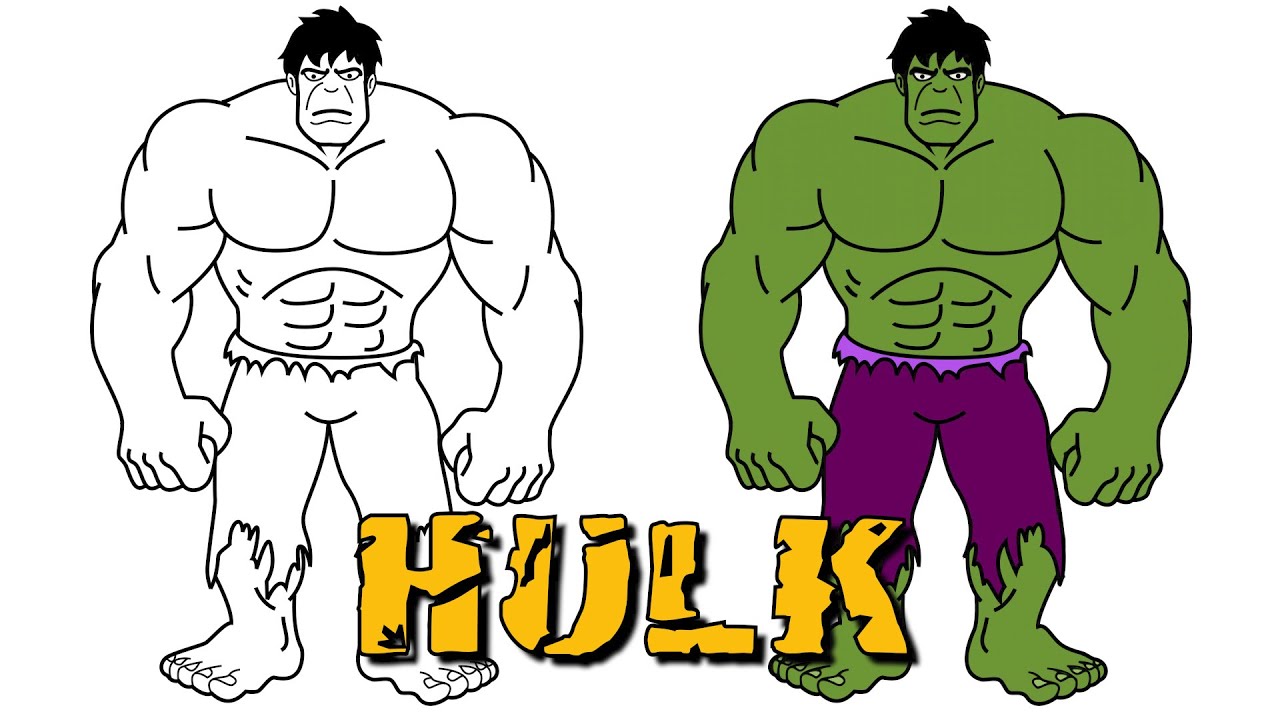 How to draw hulk full body how to draw easy step by step siple tutorial