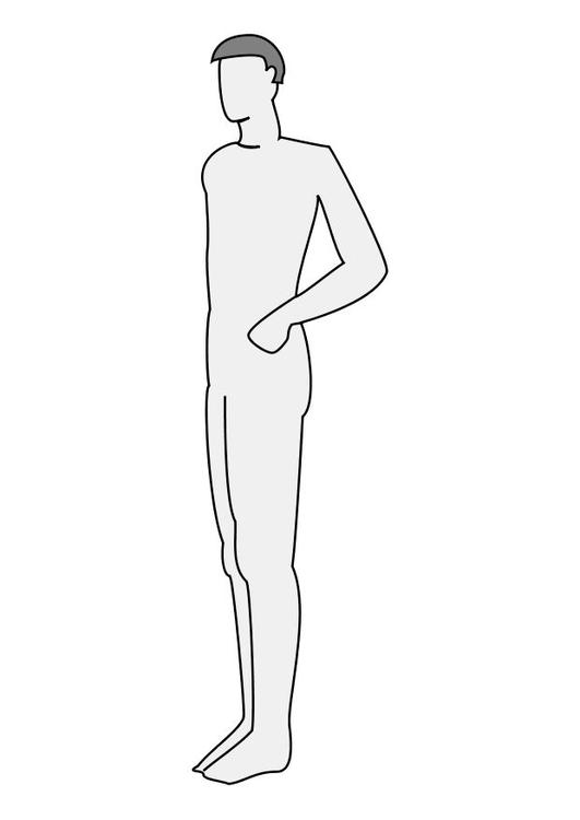 Coloring page man profile