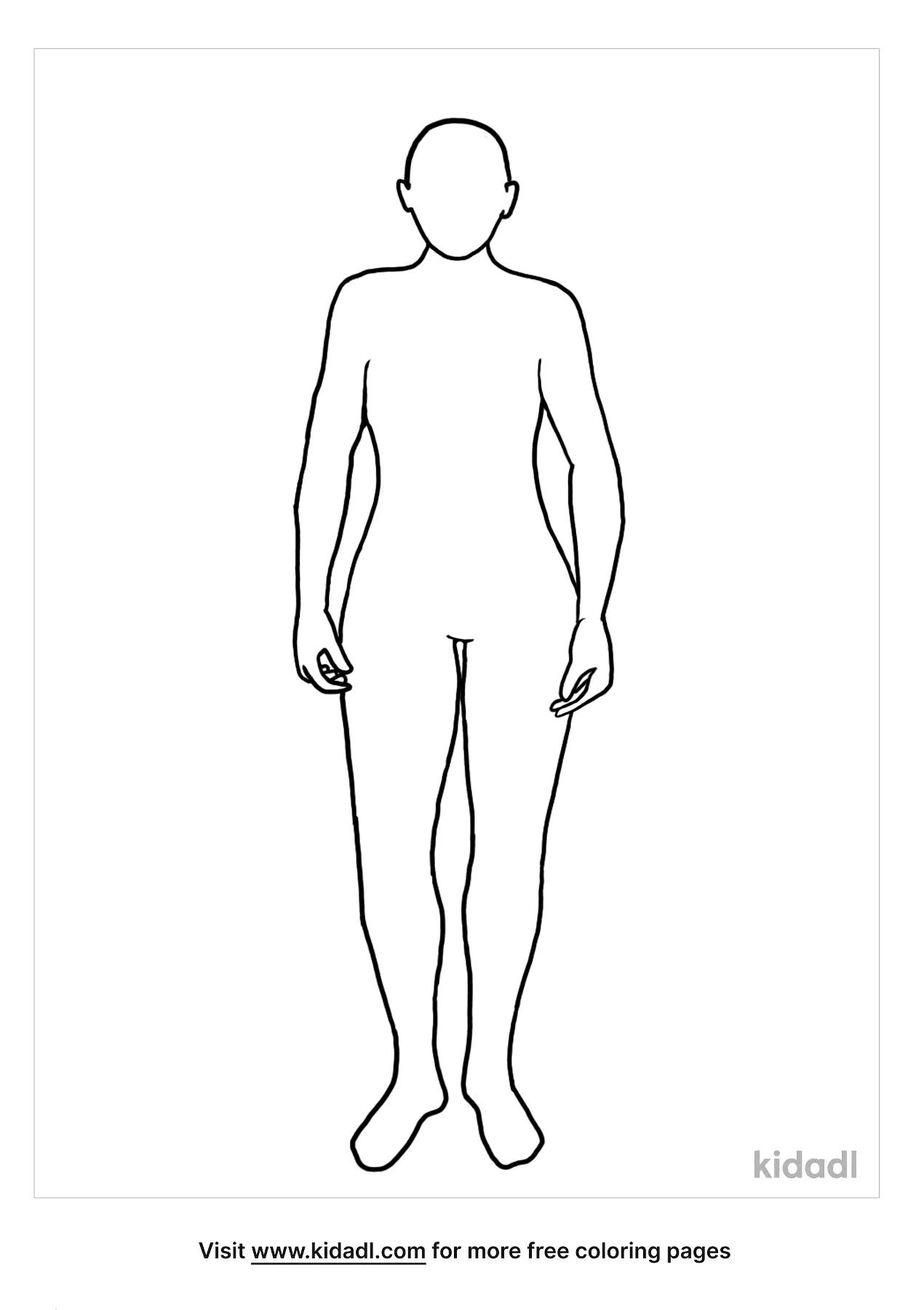 Free blank person coloring page coloring page printables