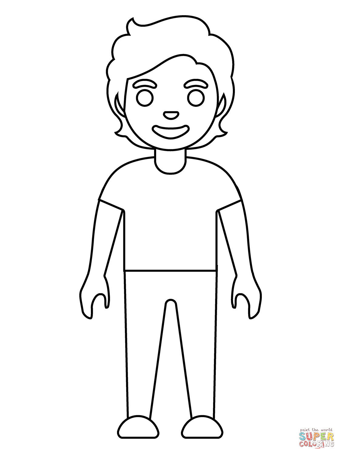 Person standing emoji coloring page free printable coloring pages