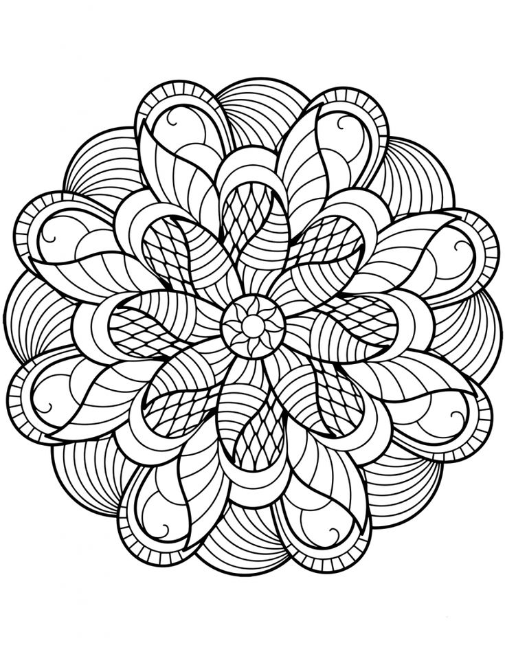 Flower mandala coloring pages