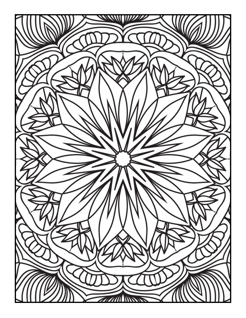 Mandala coloring pages for adults made by teachers