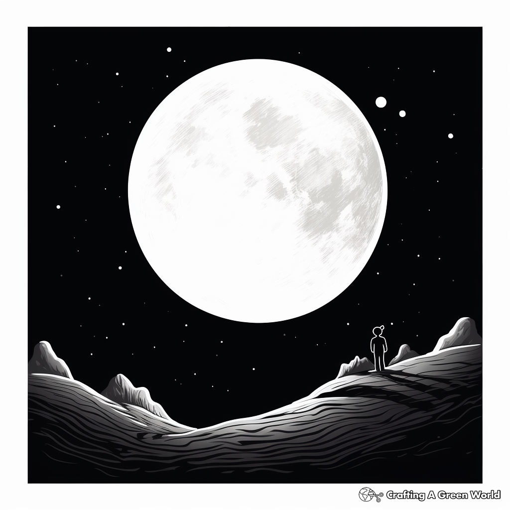 Full moon coloring pages