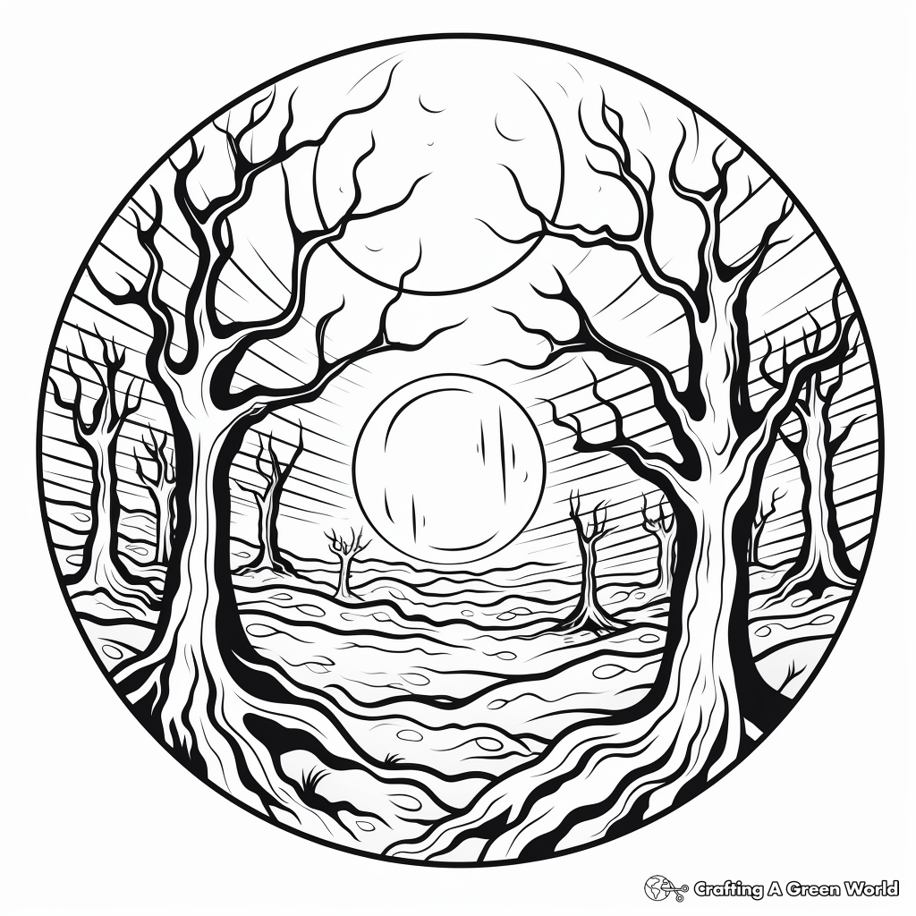 Full moon coloring pages