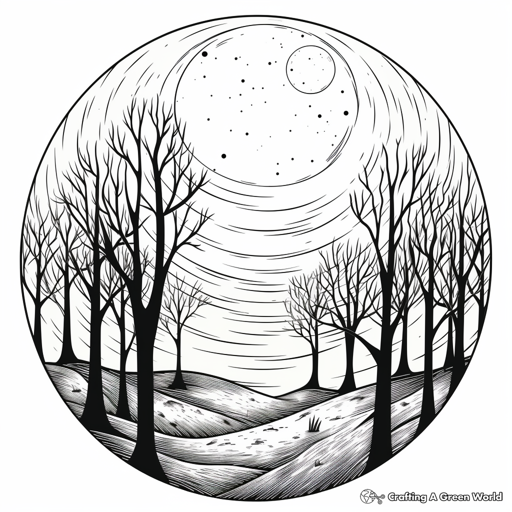 Full moon coloring pages