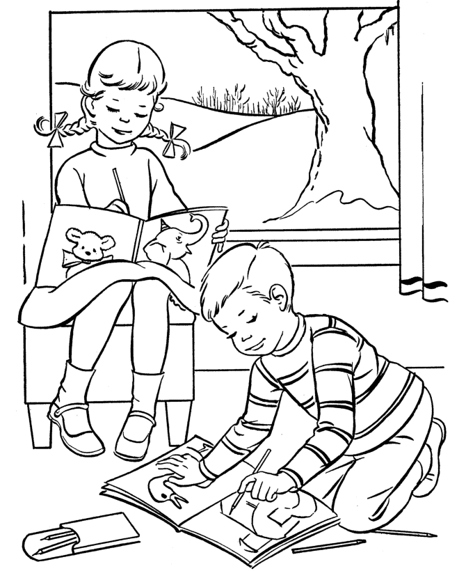 Easter kids coloring pages