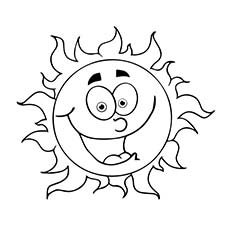 Sun coloring pages