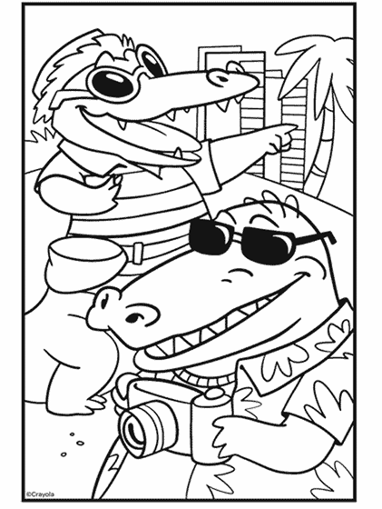 Squad goals beach trip coloring page