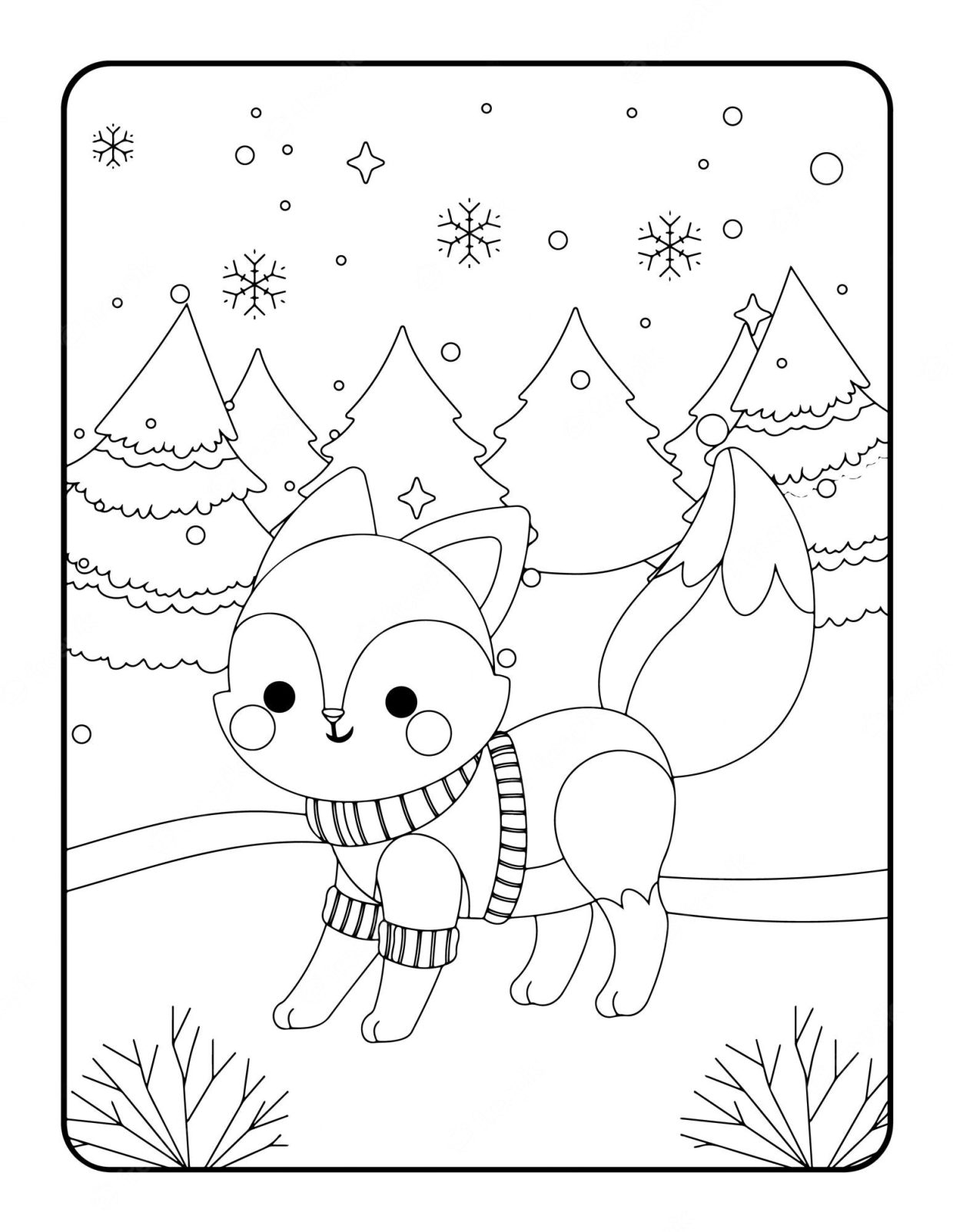 Cute winter coloring pages printable and free coloring for kids