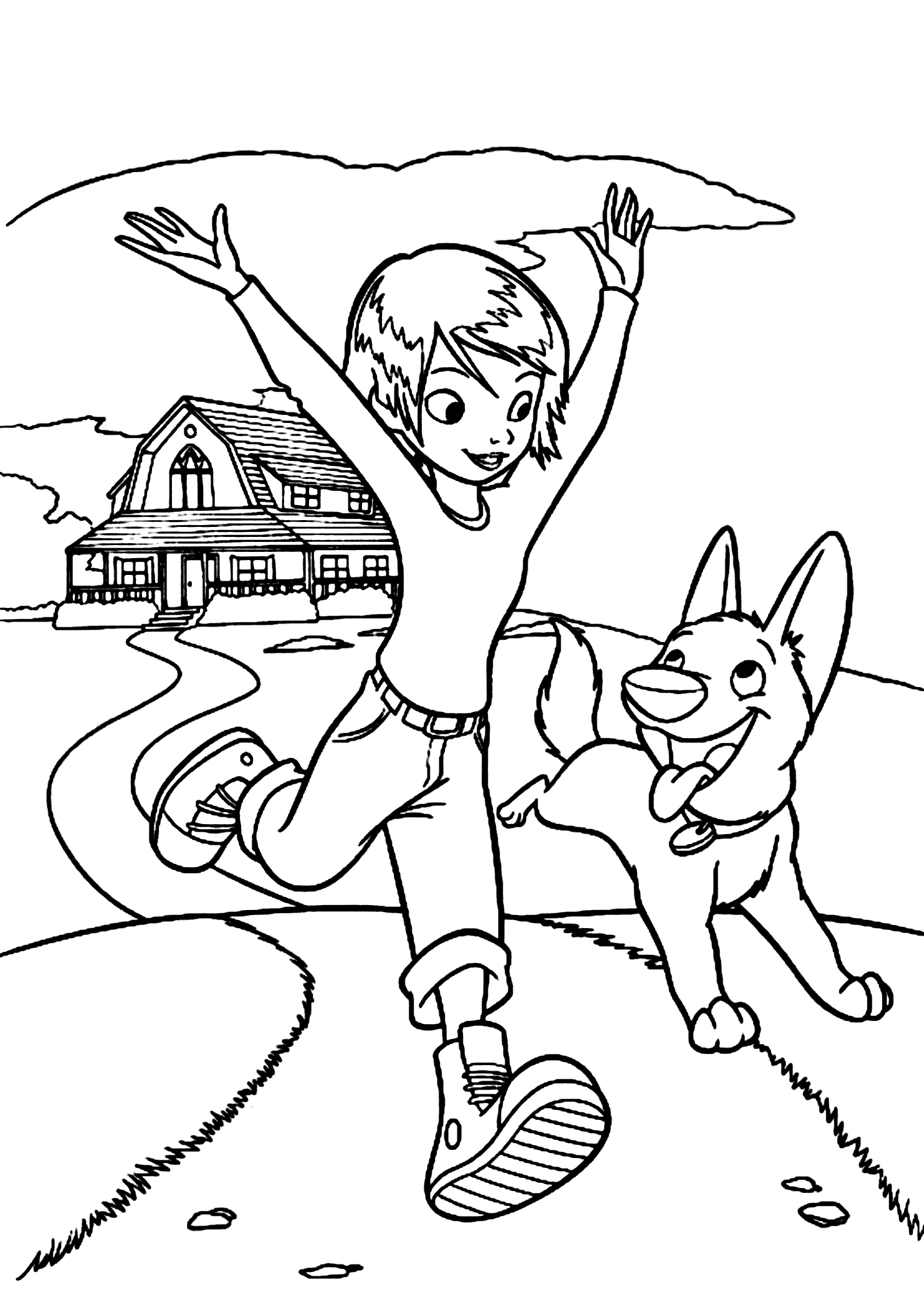 Bolt with penny coloring pages for kids printable free malvorlagen tiere malvorlagen wenn du mal buch