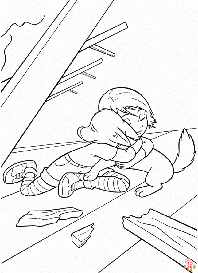 Get creative with cute bolt and penny coloring pages