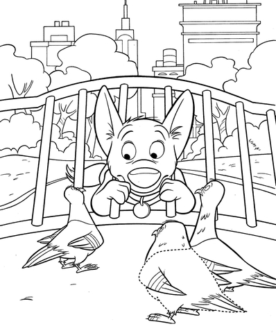 Bolt is asking doves where is penny coloring page free printable coloring pages