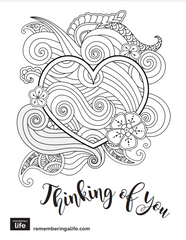Remembering a life coloring pages