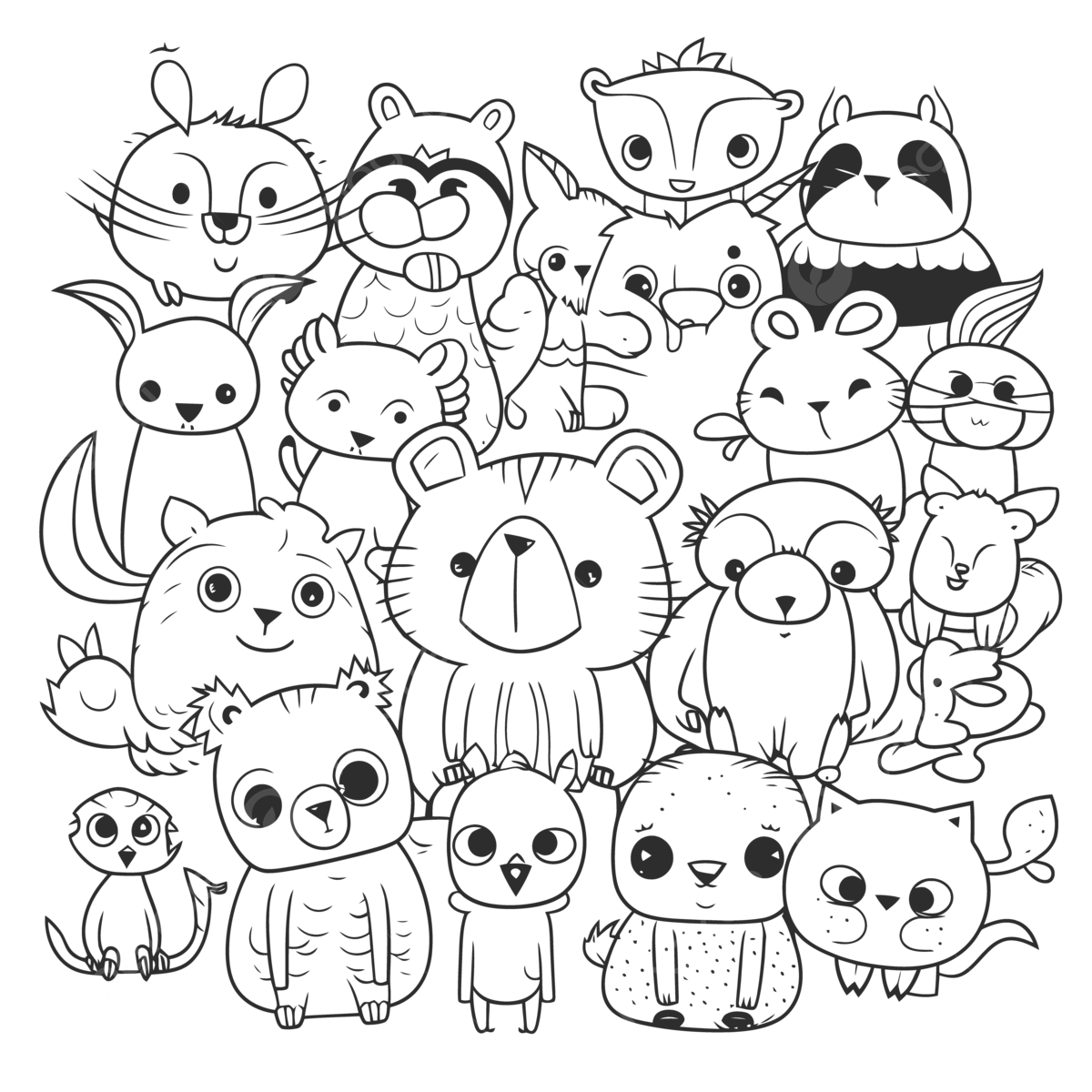 Coloring pages animals pattern png images for free download