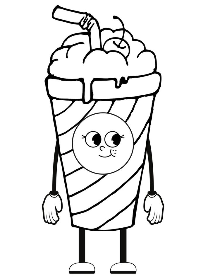 Cute food coloring pages kawaii food printable funny pizza coloring page funny food coloring page cute burger coloring page instant download