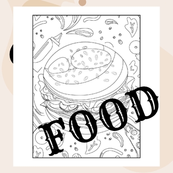 Cute and funny food coloring book for kids pages free download