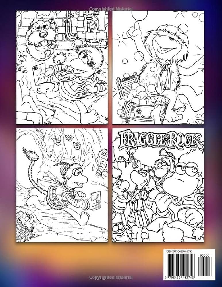Fraggle rock back to the rock coloring book funny characters and iconic scenes with creative and amazing designs gift idea for kids teens boys and girls arnold anwen books