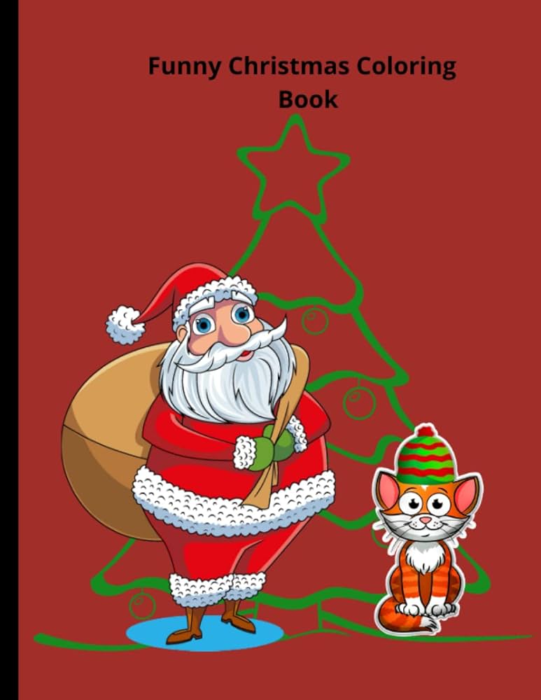 Funny christmas coloring book christmas coloring book for kidseasy to color a festive coloring book to color including mouse dogs santa christmas trees seven january books