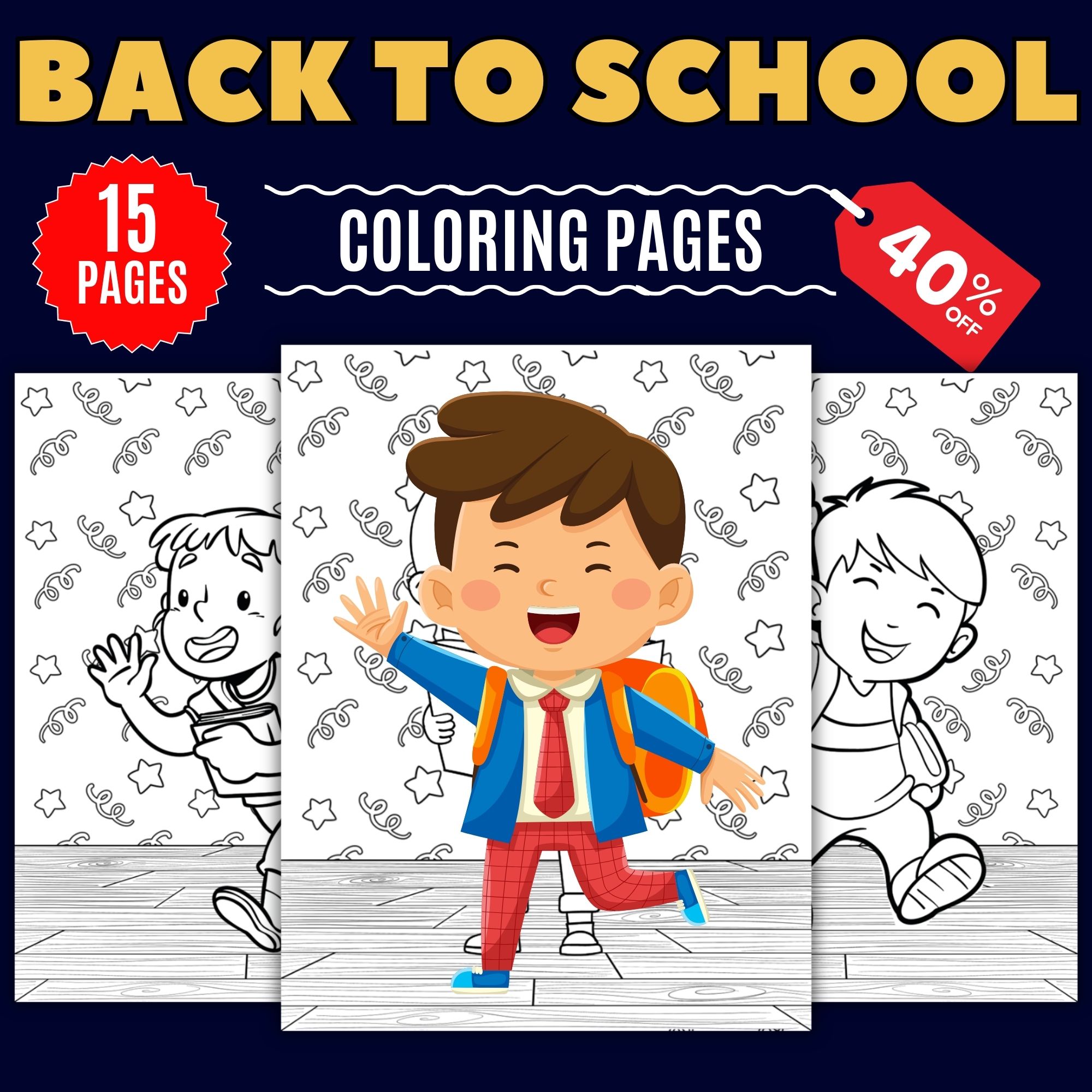 Printable back to school coloring pages sheets