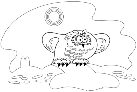 Snowy owl coloring page free printable coloring pages