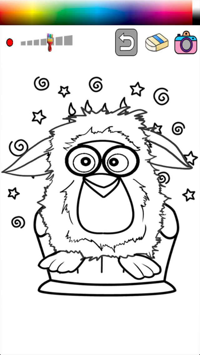 Coloring page furby kids edition apps