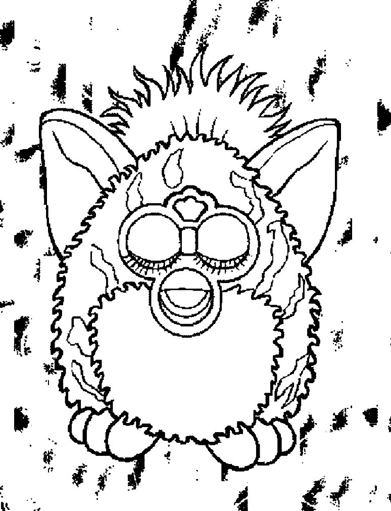 Free furby coloring pages to download