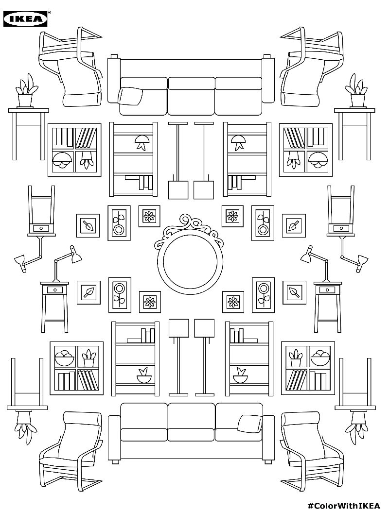 Branded furniture coloring books ikea coloring book