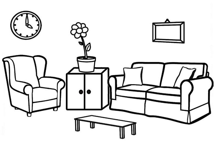 Best living room ideas coloring page house drawing for kids bedroom drawing coloring pages