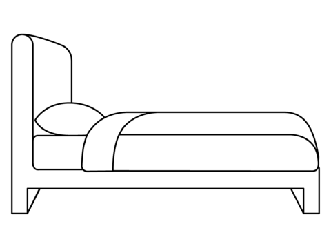 Bed emoji coloring page free printable coloring pages