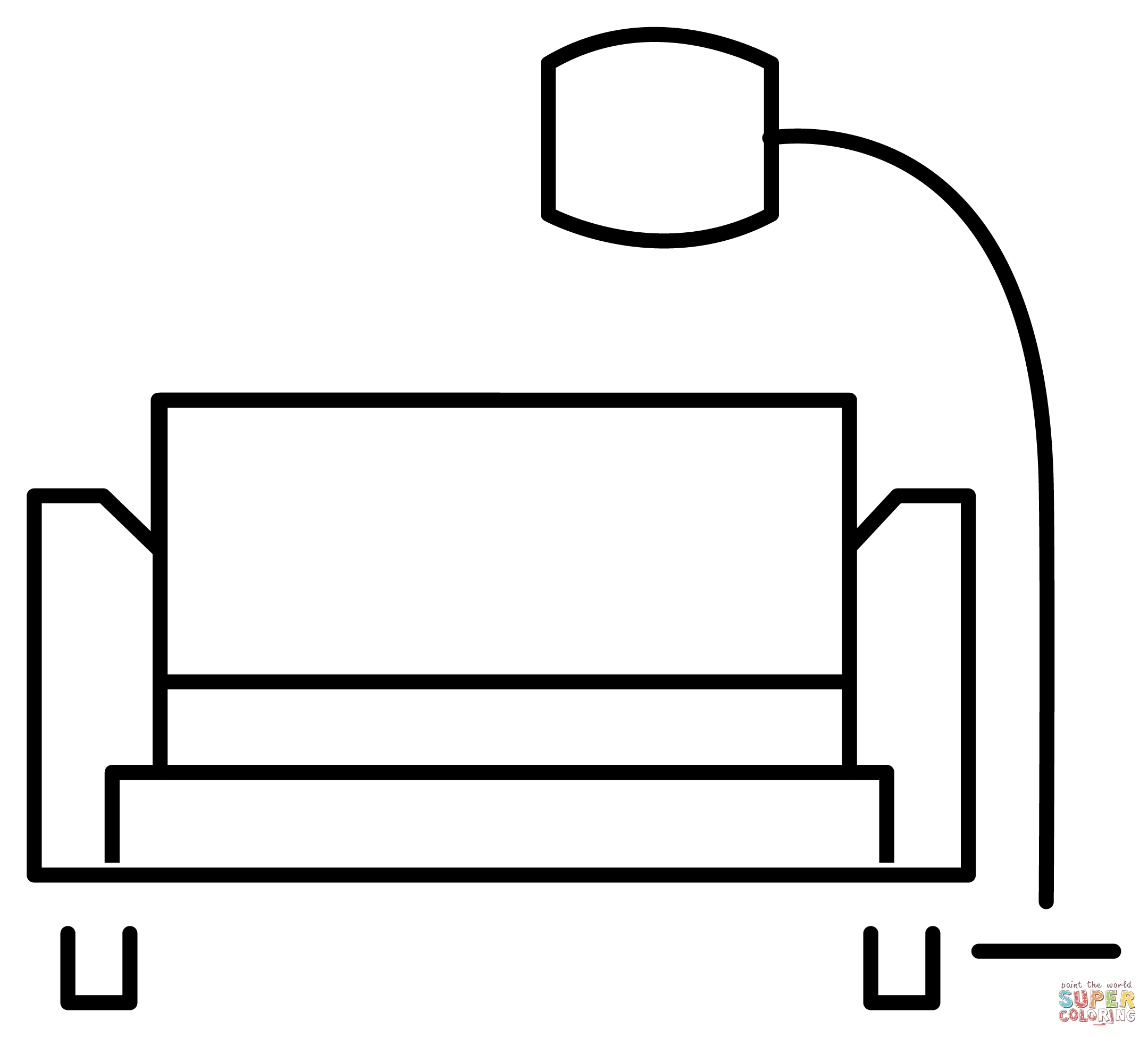 Couch and lamp emoji coloring page free printable coloring pages