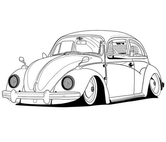 Fusca â o vw art beetle car car drawings