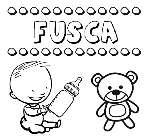 Nome fusca para colorir desenhos dos nomes para pintar as crianãas