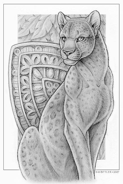 Black leopard card sketch by synnabar on