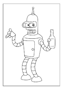 Futurama coloring pages collection for kids fuel your childs imagination