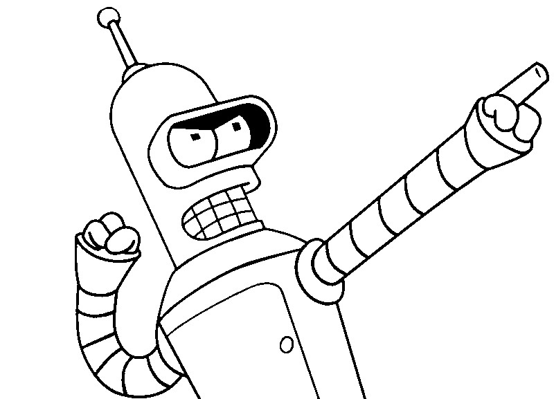 Coloring pages futurama game of drones