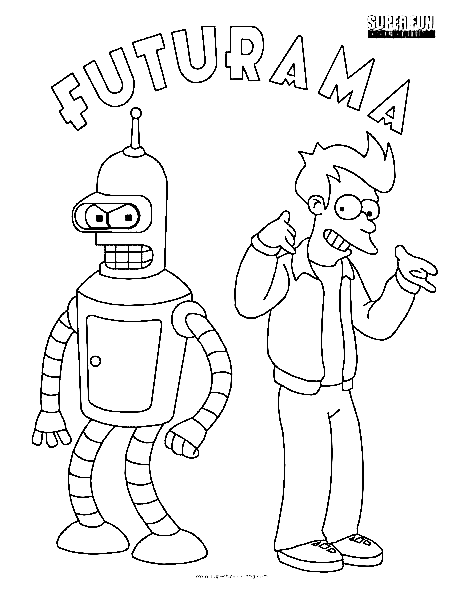Futurama coloring pages printable for free download