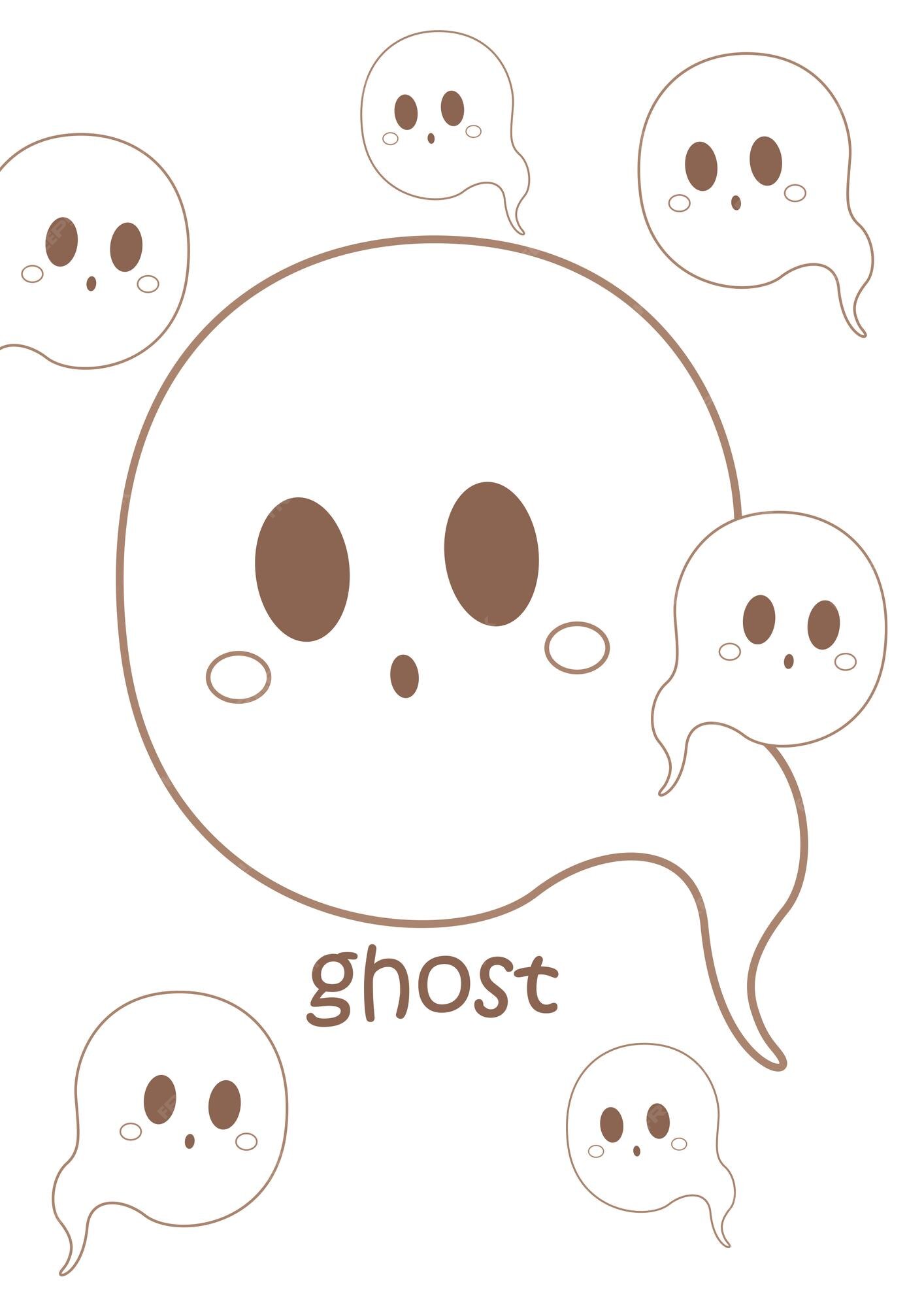 Premium vector alphabet g for ghost coloring pages a for kids and adult