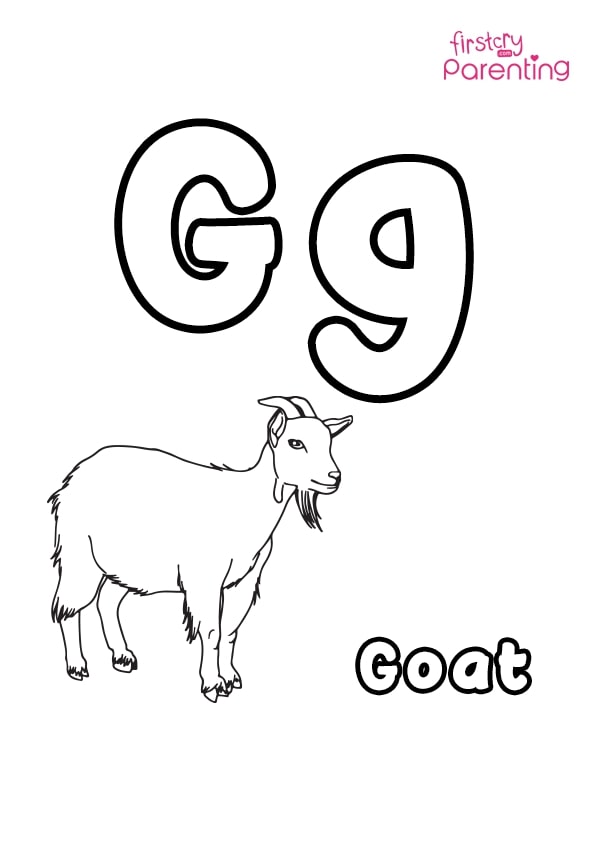 Easy printable letter g coloring pages for kids