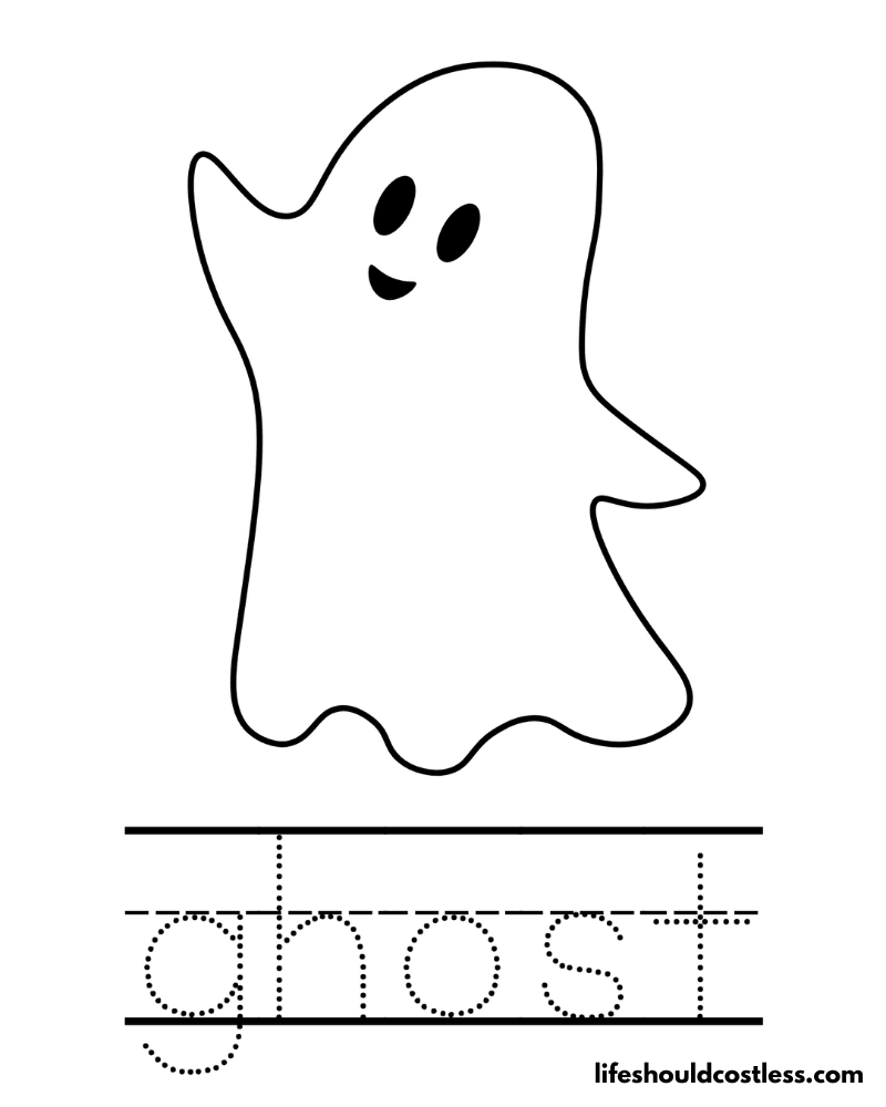 Ghost coloring pages free printable pdf templates