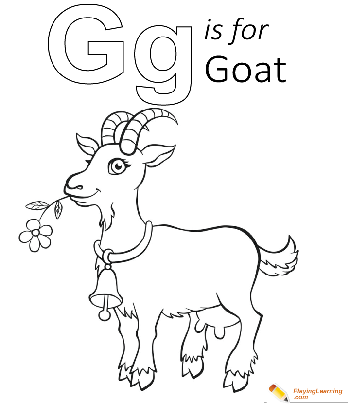 G is for goat coloring page free g is for goat coloring page