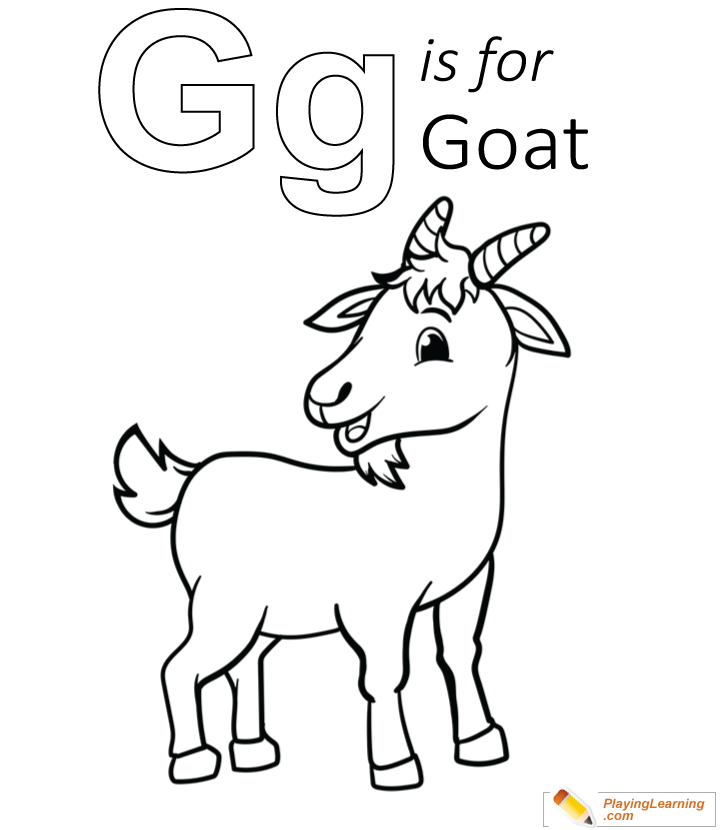 G is for goat coloring page free g is for goat coloring page