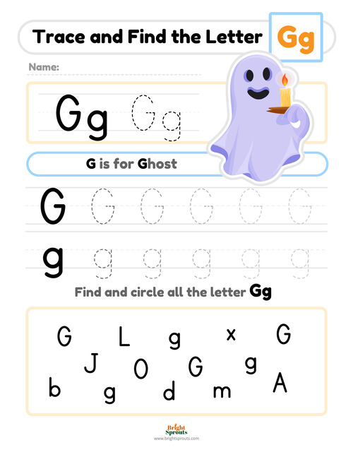 Letter g worksheets g tracing and coloring pages