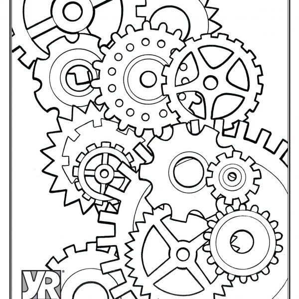 Gears coloring page