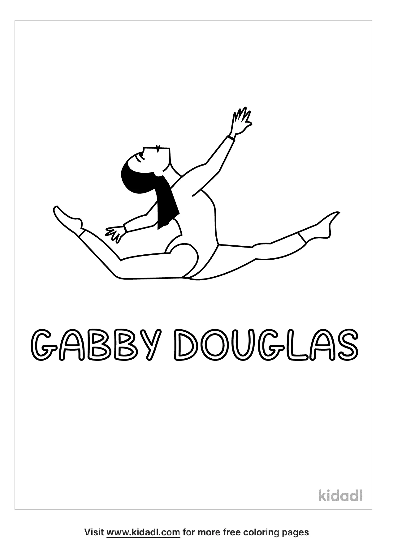 Free gabby douglas coloring page coloring page printables
