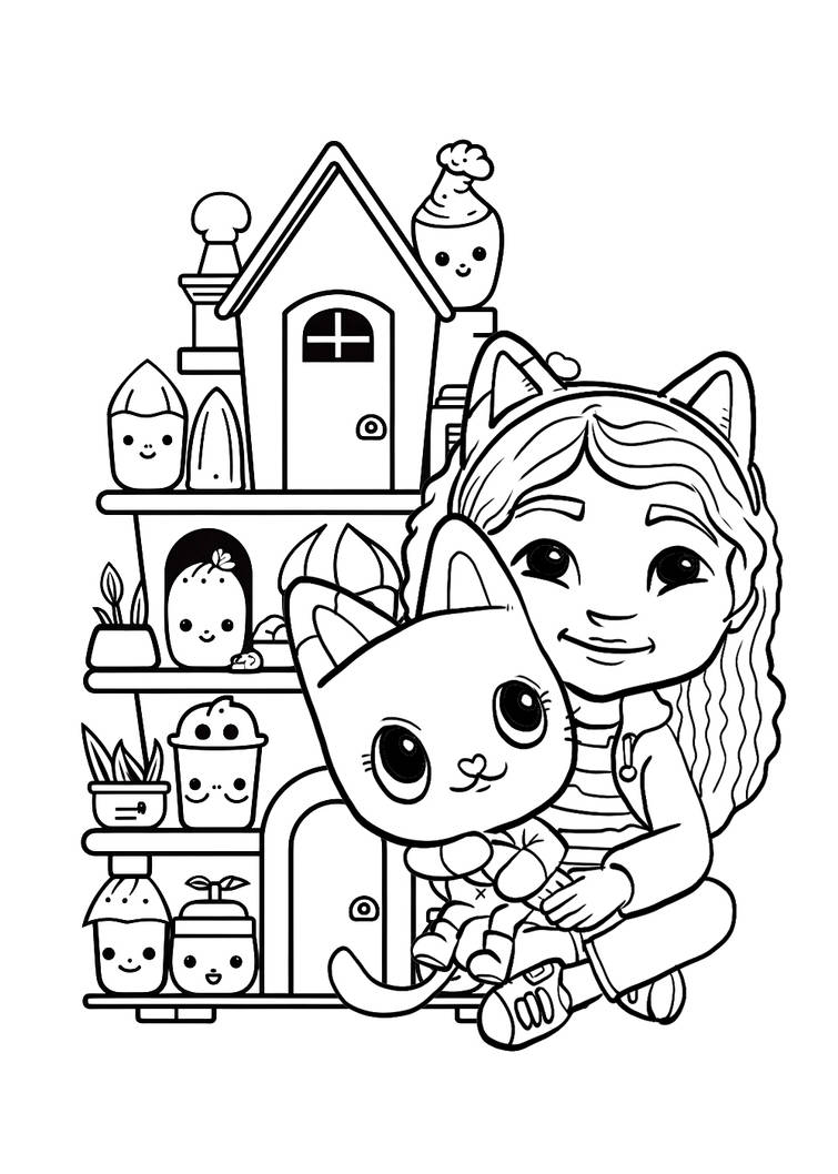 Gabbys dollhouse coloring pages by coloringpageswk on